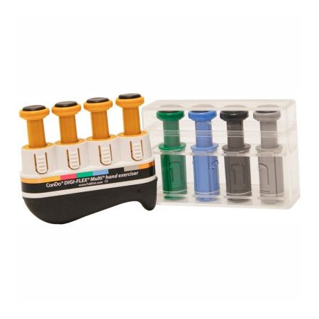 CanDo 10-3747S Digi-Flex Multi Progressive Starter Pack Includes Frame, 3X-Heavy, 4 Gold/1 Green/1 Blue/1 Black/1 Silver Buttons
